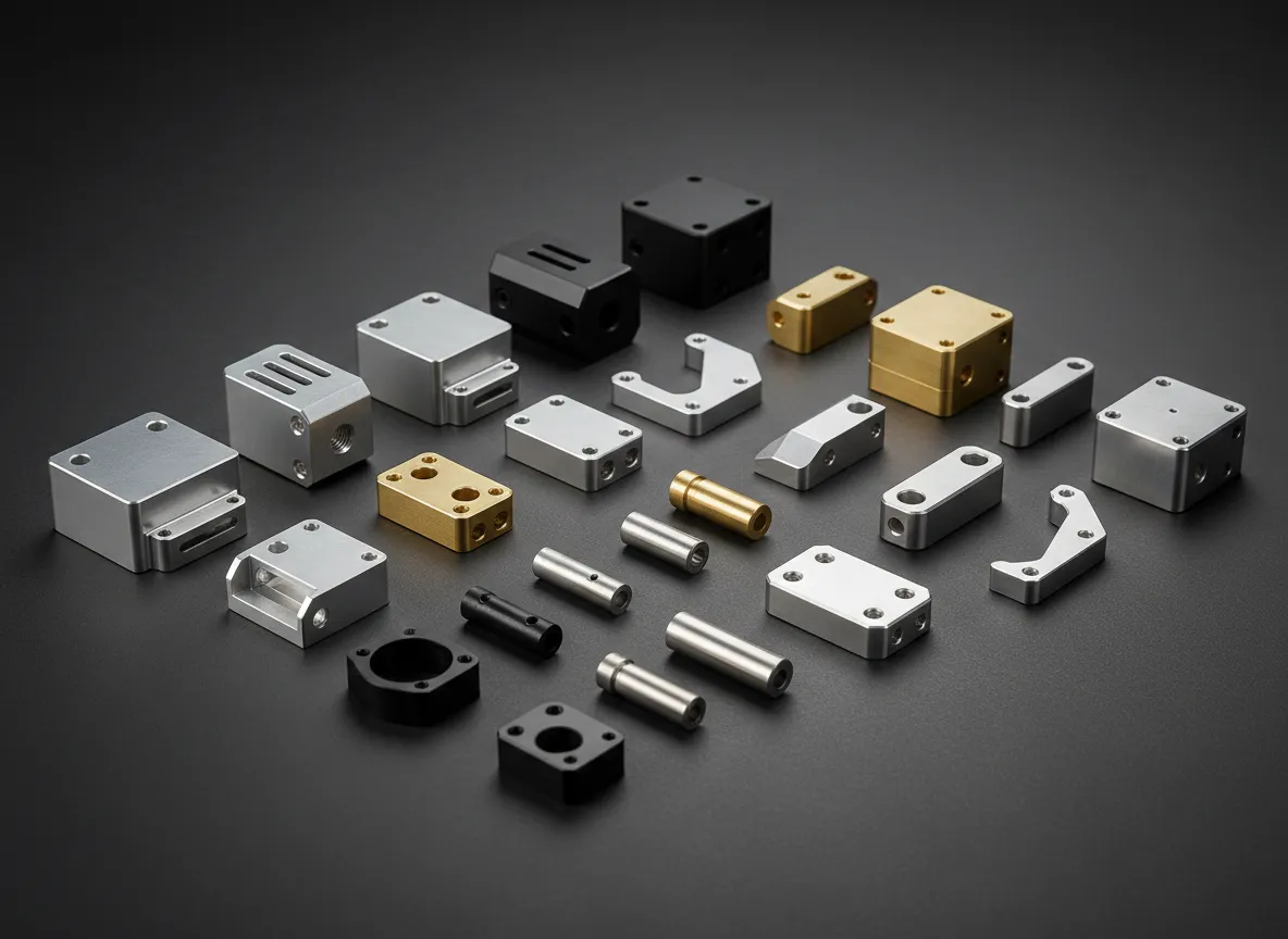 Stock image of machined prototype components