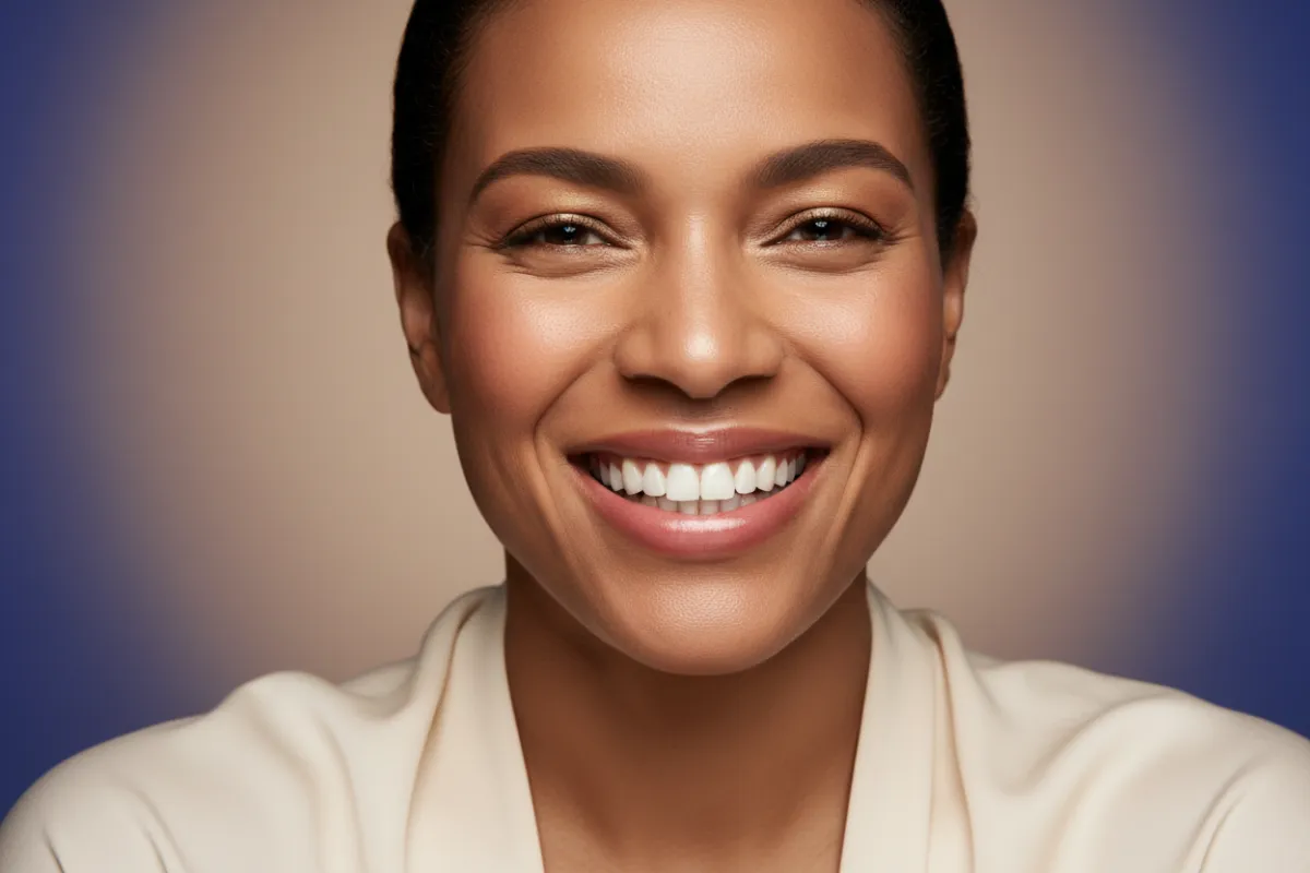 Bright smile close-up for teeth whitening