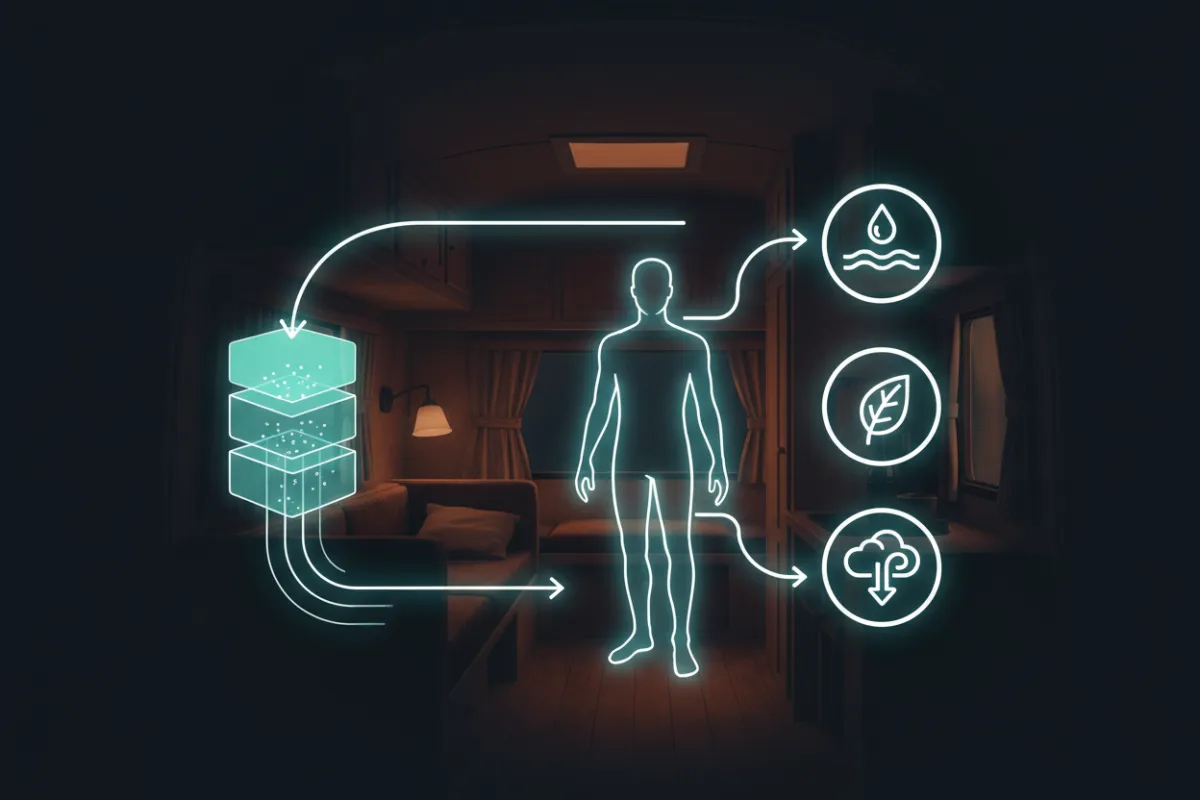 Odorizer pack in a trailer corner near freight