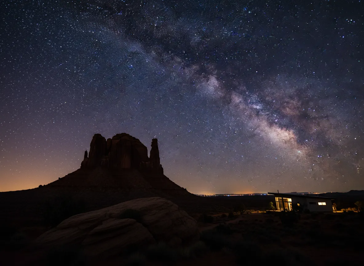 Night sky full of stars over Utah desert