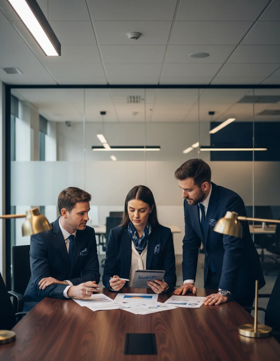 Professional UK office interior representing SAS Yorkshire Accountants