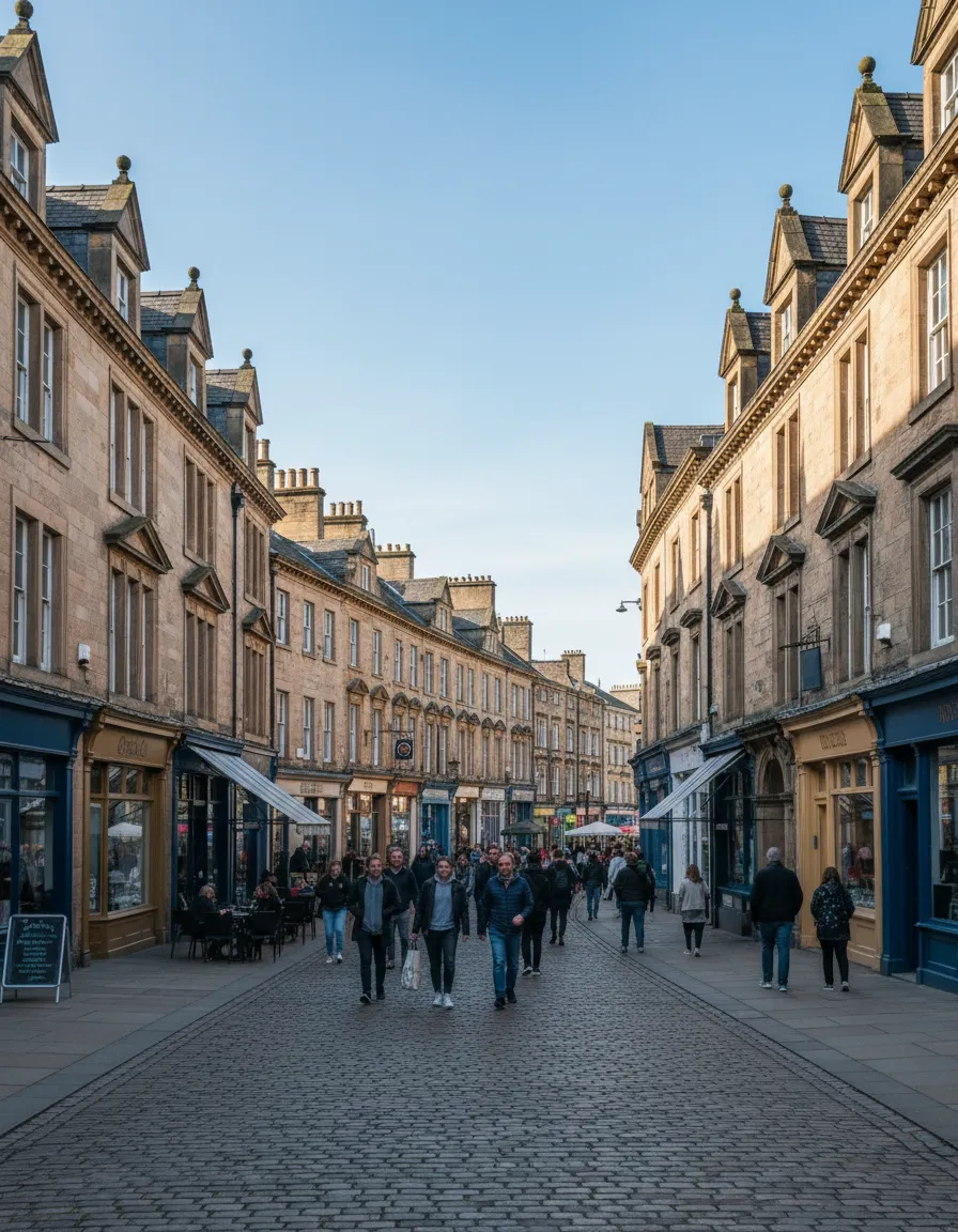 Professional photo of Dewsbury market town scene