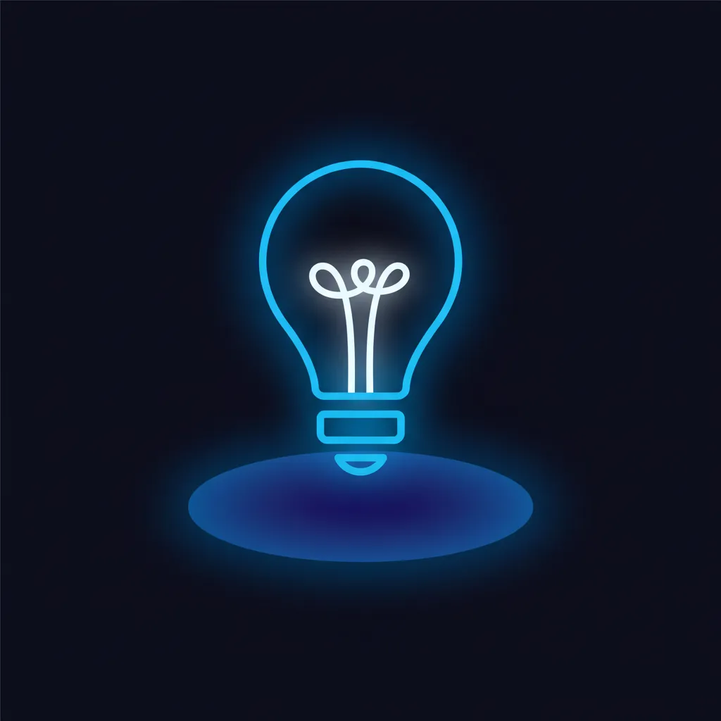 Glowing lightbulb
