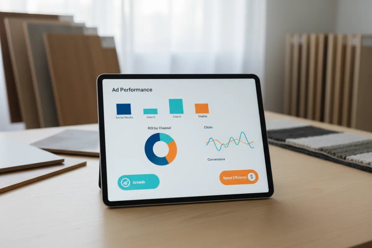 Ad tracking and ROI dashboard for flooring