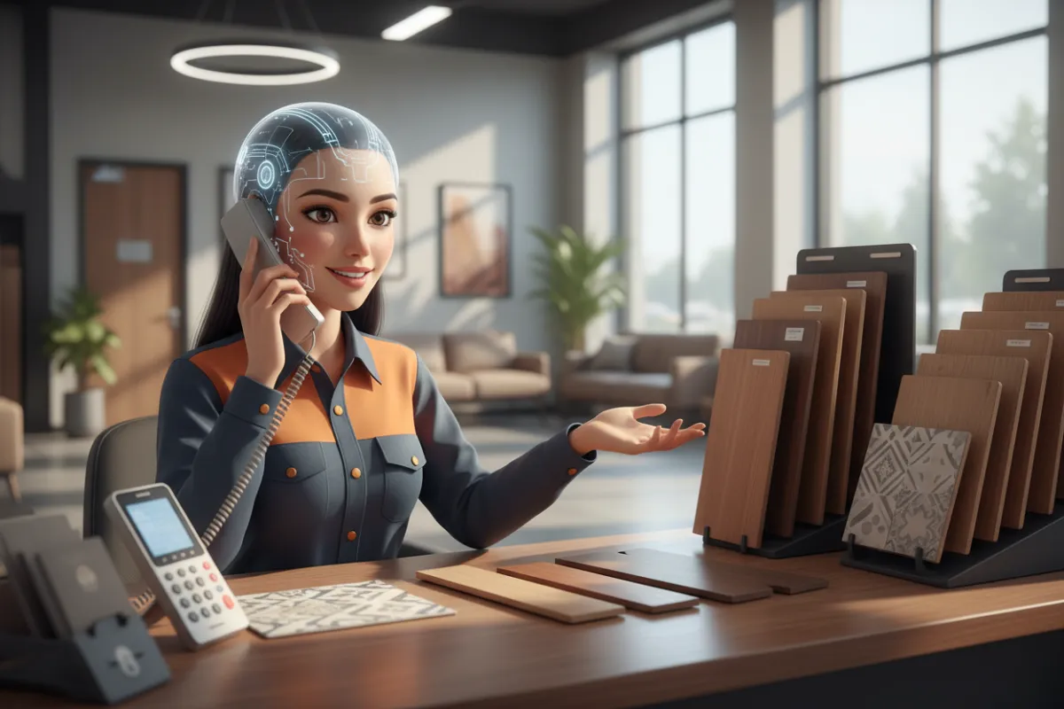 Flooring AI receptionist screenshot