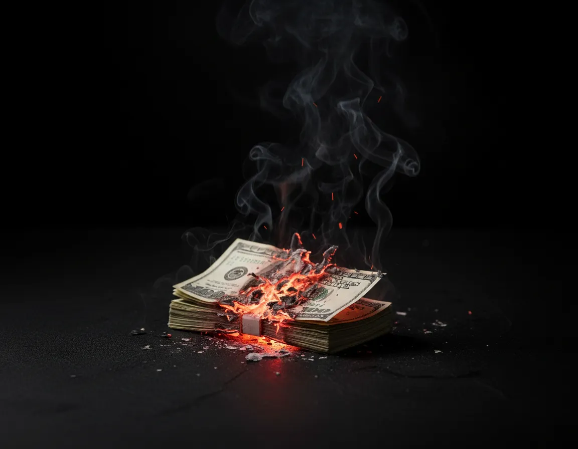 Burning money