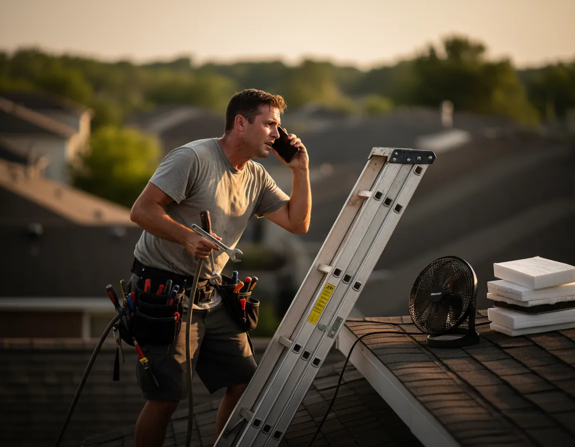 Busy technician