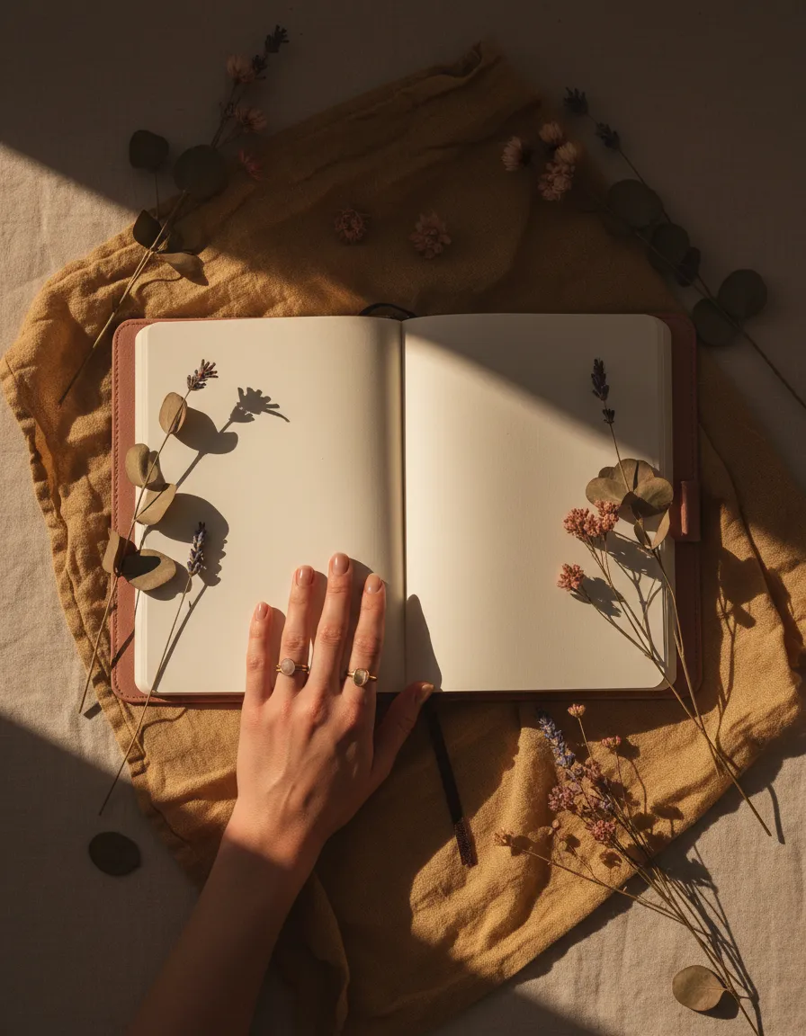 Soft focus lifestyle photography representing a peaceful, personal shift.