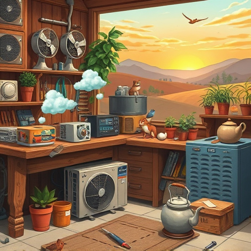 A blog cover image depicting an intricate HVAC duct system layout, with elegantly rendered ducts resembling tree limbs adorned with various textures and metallic finishes. The design features whimsical cartoonish creatures, like raccoons and squirrels, peeking from behind or within the ducts, adding a playful element to the technical illustration. The backdrop showcases a cozy home environment, such as a living room or attic, with soft, atmospheric lighting filtering through windows, creating gentle shadows that emphasize the duct's complex pathways. The warm, earthy color palette, complemented by soft metallic hues, aligns with High Renaissance art style, exuding elegance and sophistication while inviting viewers to engage with the informative content on HVAC systems.