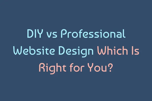 DIY vs Professional Website Design for SMEs | Which Is Right for You?