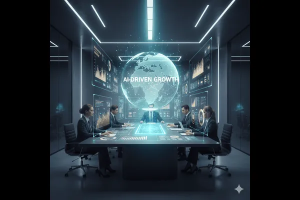 AI-driven analytics and growth visuals for digital marketing.