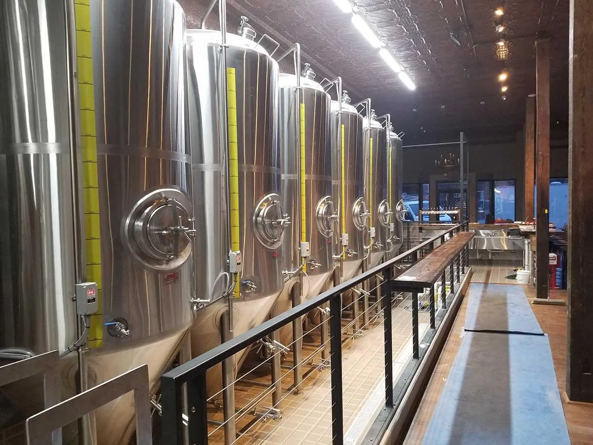Spiral Brewing beer tanks