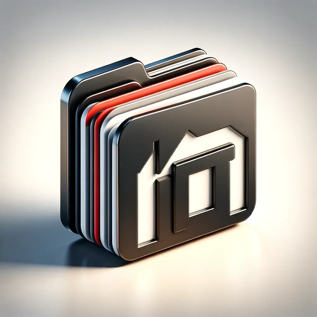 An image depicting a neatly organized folder structure in a virtual workspace.
