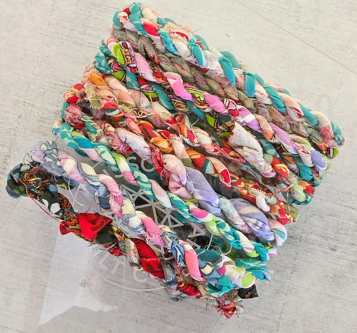 Scrap fabric twine