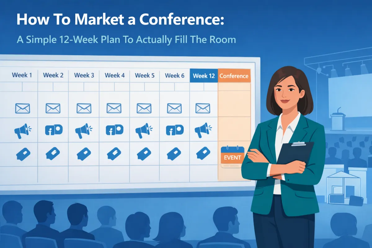 How To Market a Conference: A Simple 12‑Week Plan To Actually Fill The Room