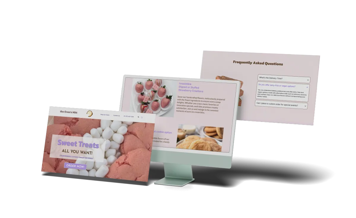 sweet treats web design