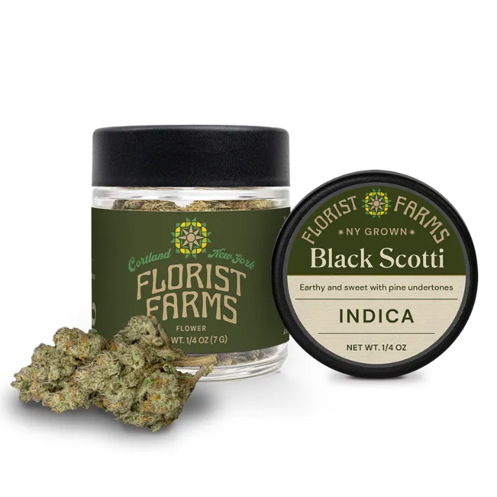 Florist Farms Black Scotti Flower: Premium Indica at Flynnstoned Dispensaries with Binghamton Flower Delivery