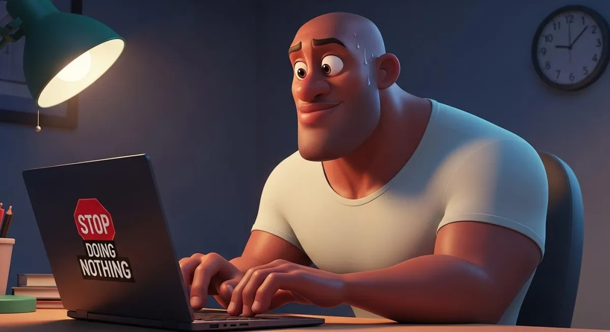 Image of Mr Playmaker Working Watching The Clock