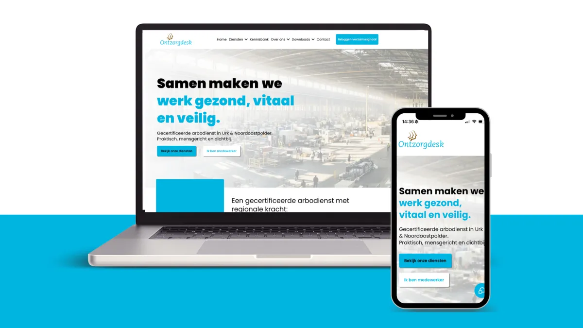 Nieuw website arbodienst Ontzorgdesk live