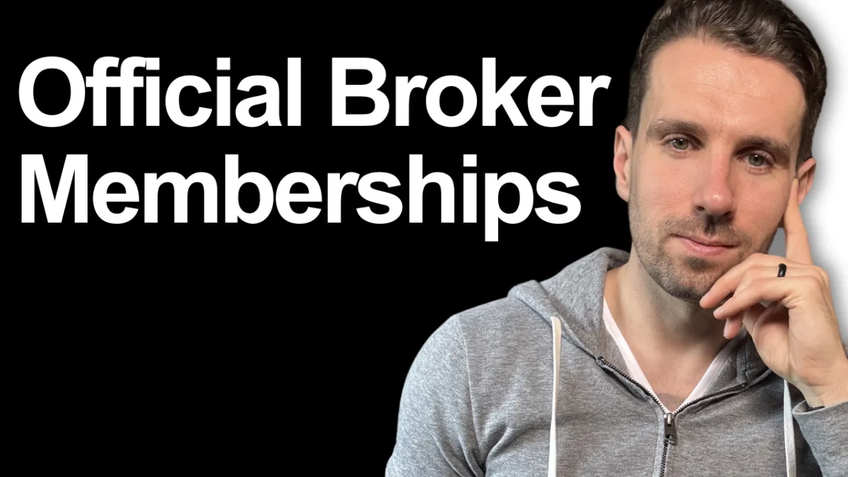 Ash Borland, Mortgage Business Coach, sitting thoughtfully with text ‘Official Broker Memberships’ – professional organisations for UK mortgage brokers