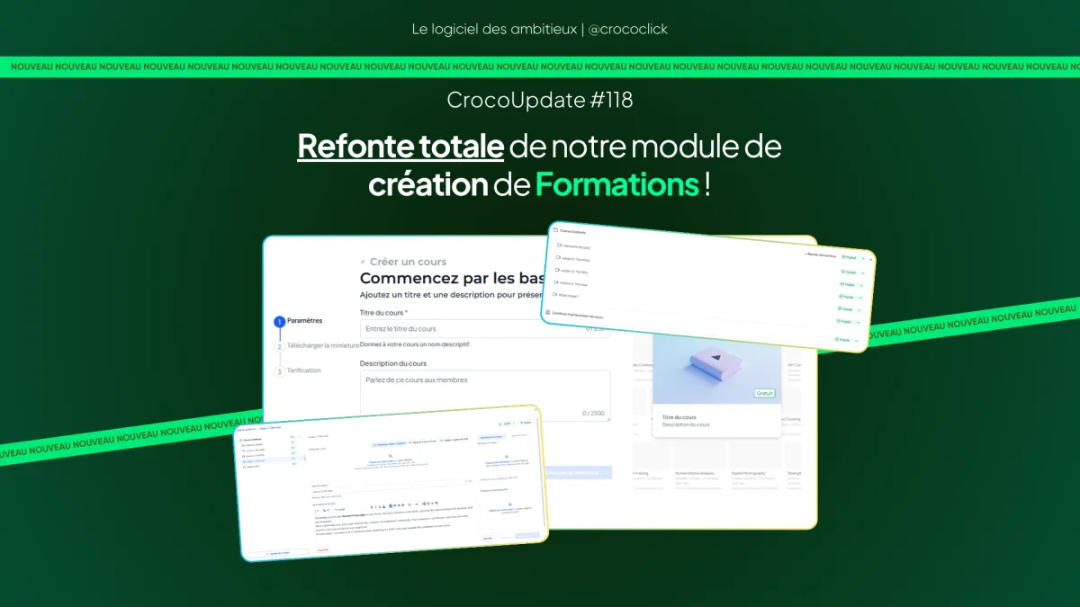[FORMATIONS] Refonte totale de notre module de création de Formations