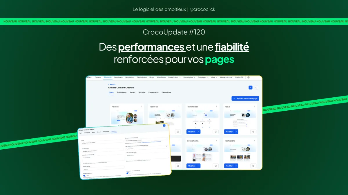 [SITES] Des performances et une fiabilité renforcées pour vos pages