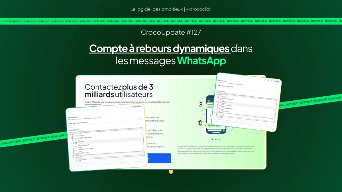 [TELEPHONIE] Compte à rebours dynamiques dans les messages WhatsApp