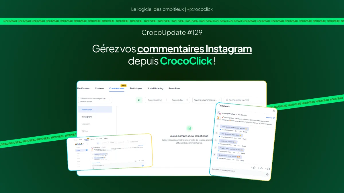 [SOCIAL] Gérez vos commentaires Instagram depuis CrocoClick