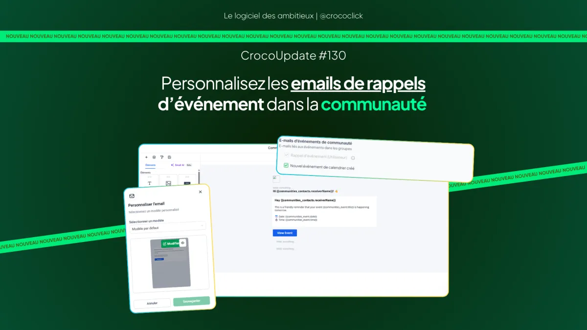 [COMMUNAUTE] Personnalisez les emails de rappels d’événement