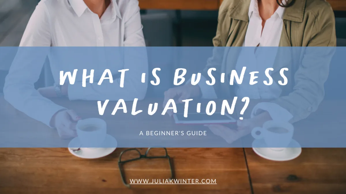 Title slide for a beginner's guide to business valuation