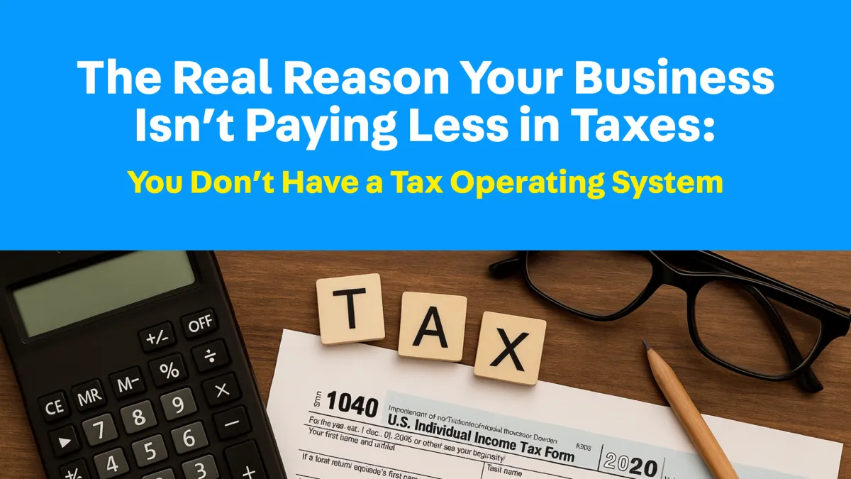 The Real Reason Your Business Isn’t Paying Less in Taxes: You Don’t Have a Tax Operating System