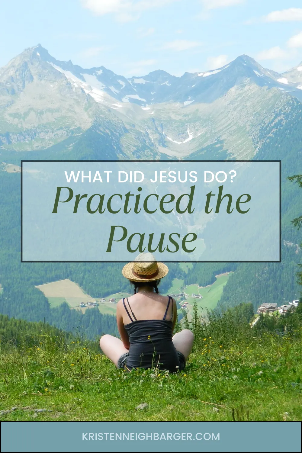 woman's back as she stares at a mountain with title overlay