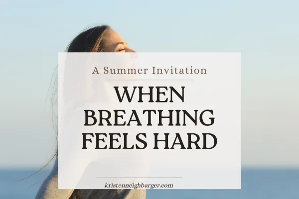 woman breathing