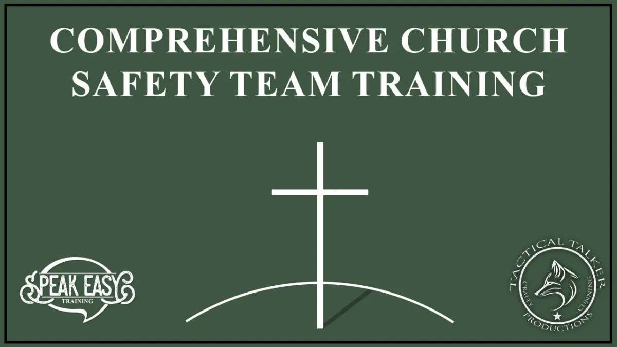 speak easy training logo, a cross on a hill, the tactical talker logo, and title of category