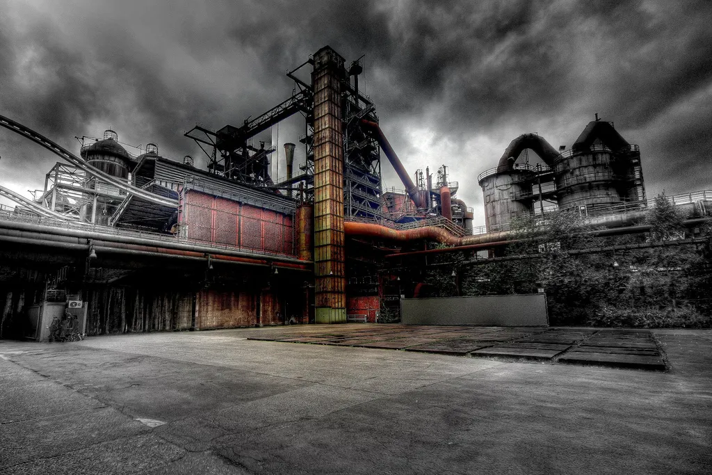 An industrial wasteland