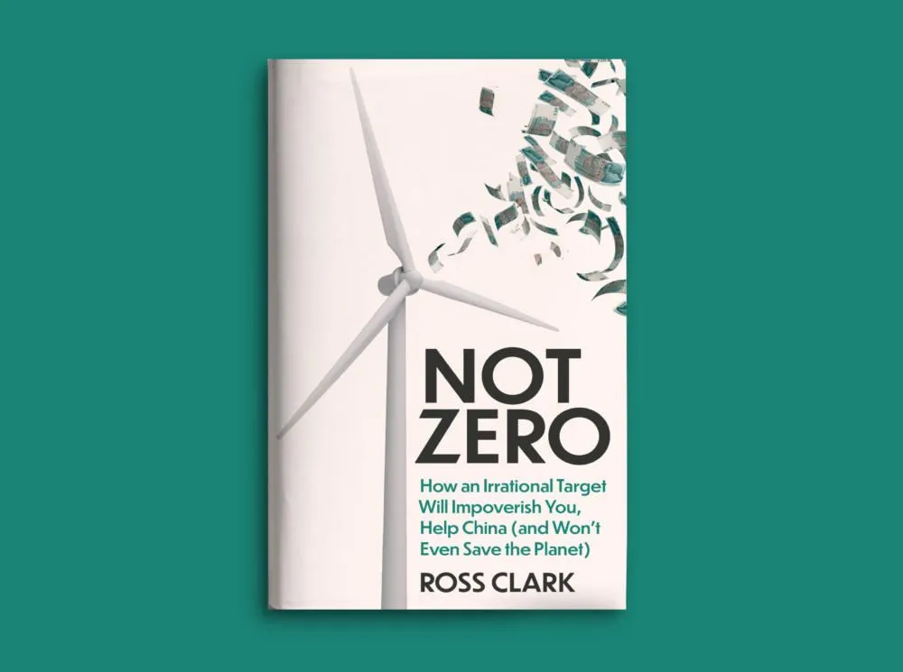 Book cover, Ross Clark's "Not zero"