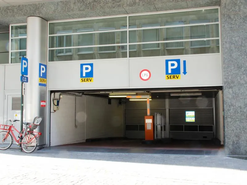 Underground car parking in Brussels