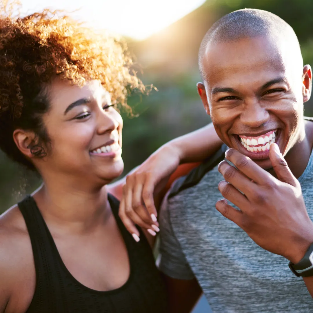 couple smiling