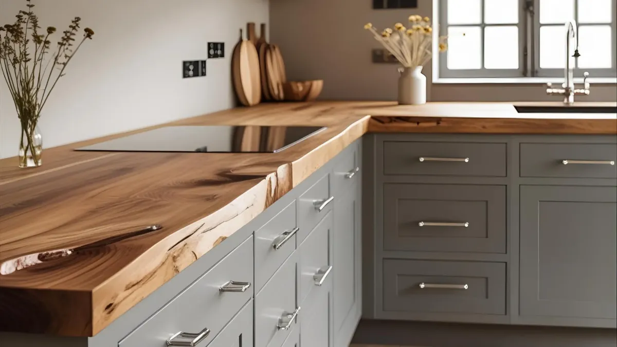 Rustic Modern Kitchen With Soft Wood Textures, Minimal Decor