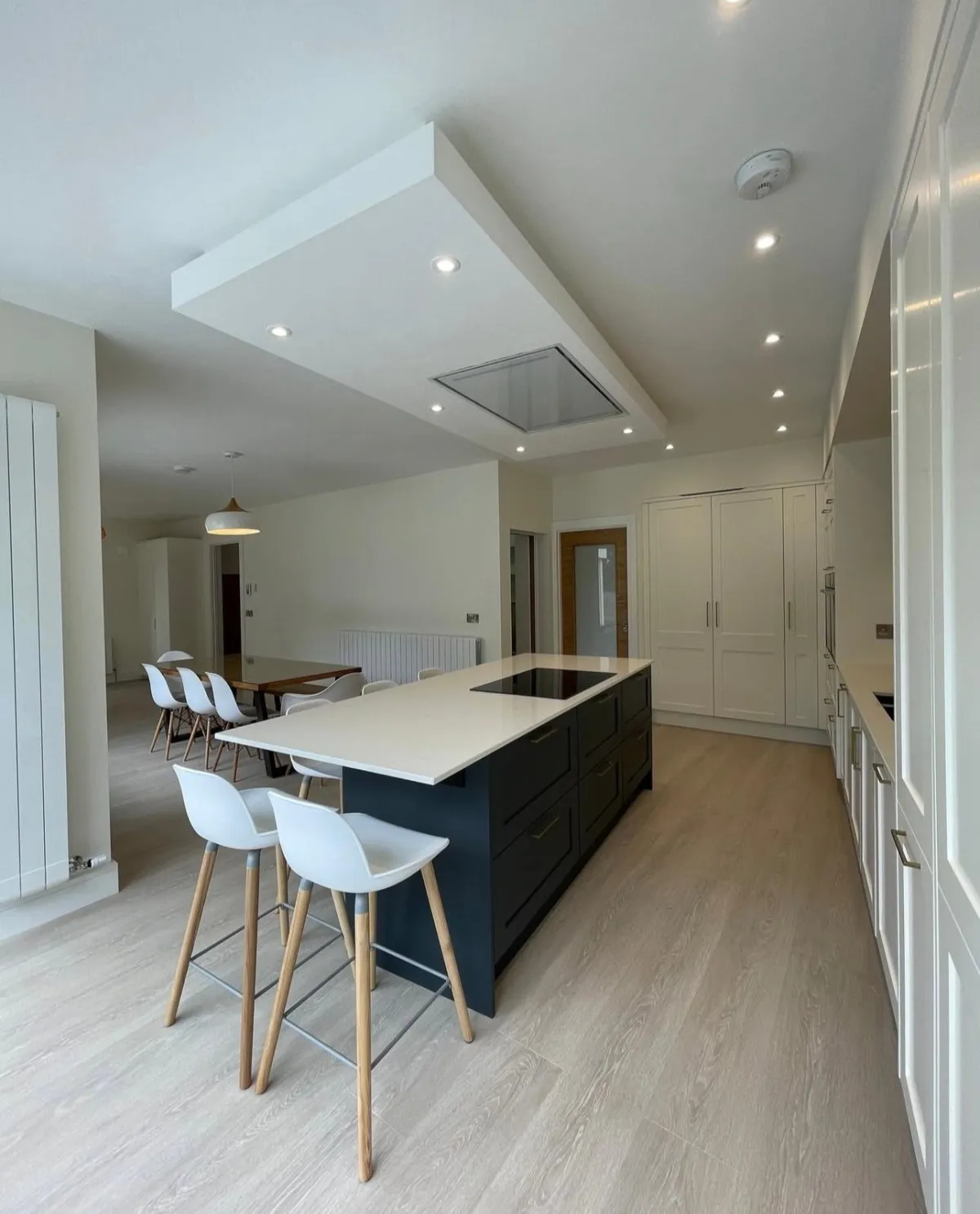 Modern kitchen renovation with beautiful cabinets and integrated appliances in Glasgow