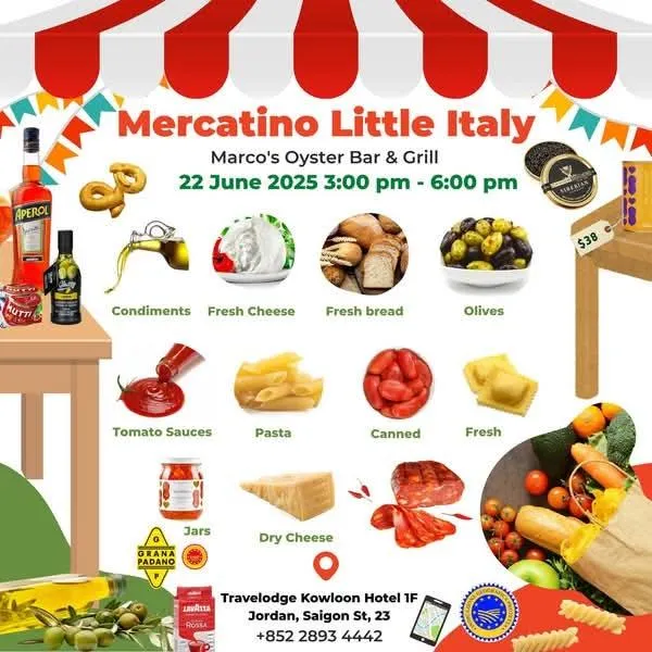 周日限定!意大利美食市集登陸佐敦🇮🇹