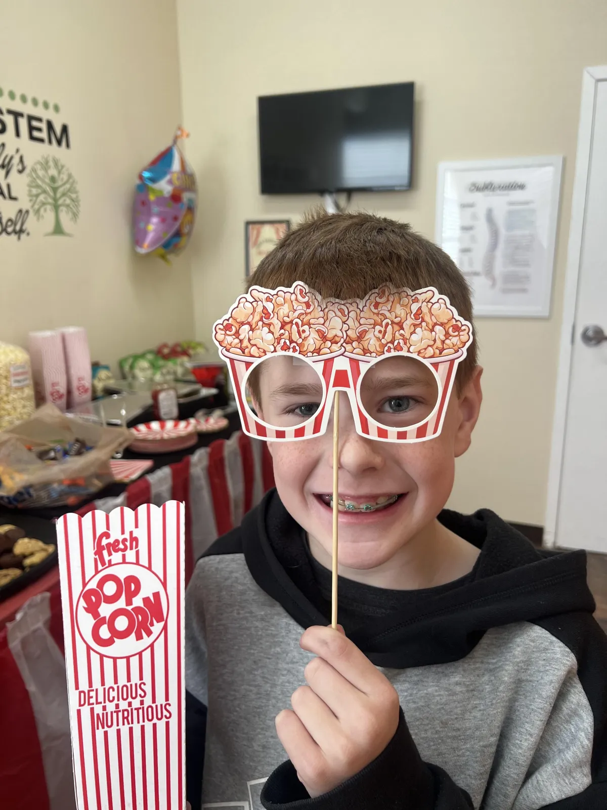 Kid in chiropractic office