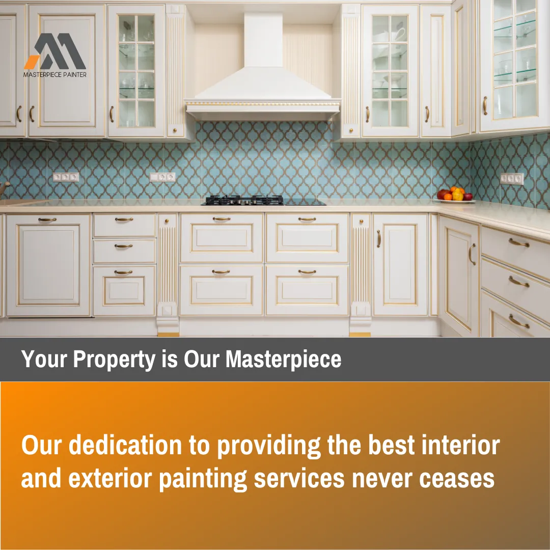 Freshly refinished kitchen cabinets with a modern, stylish finish