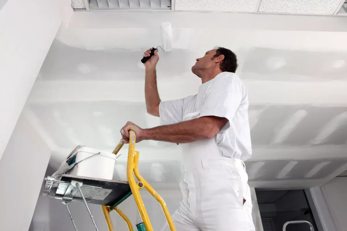 Painting a basement ceiling