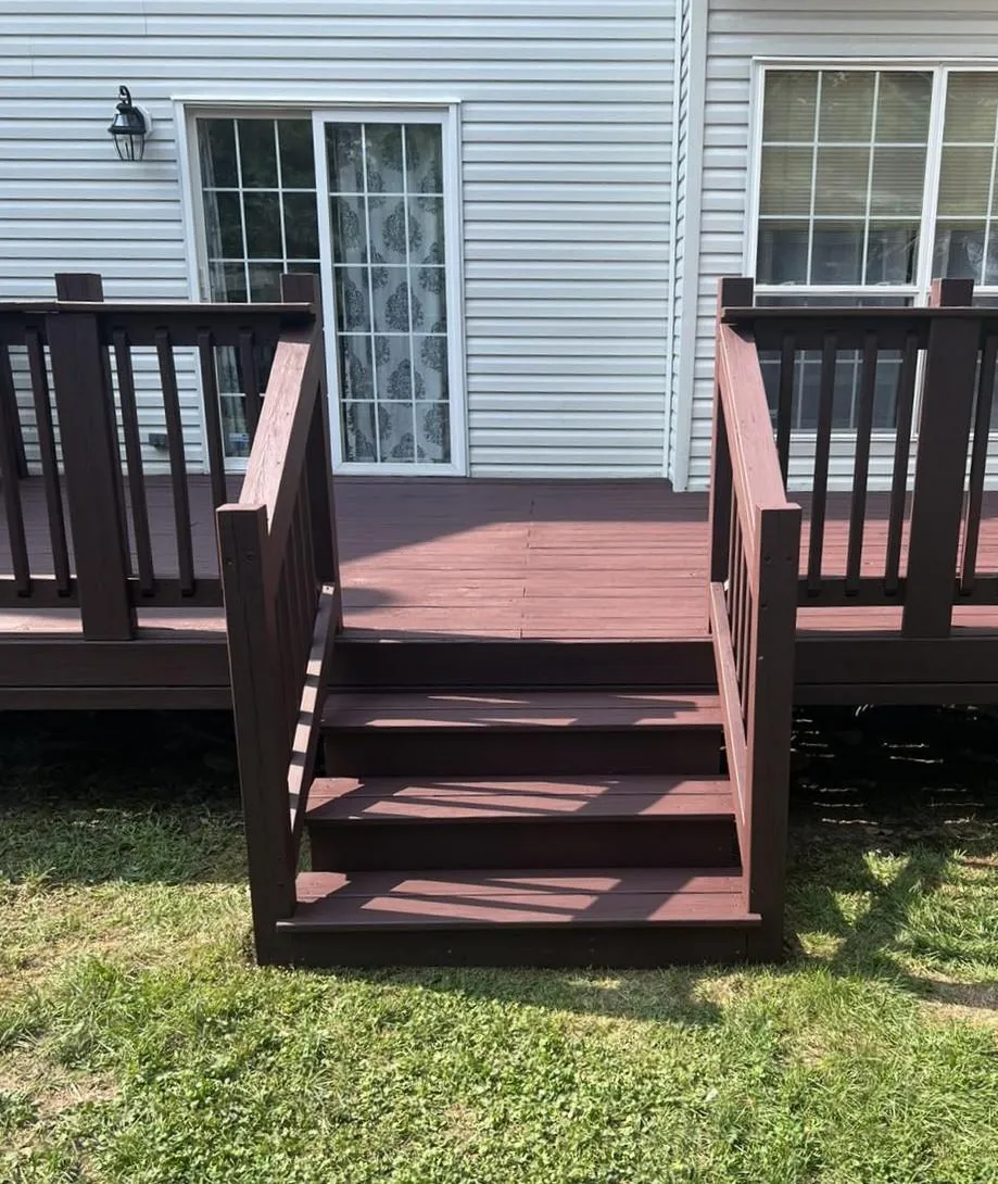 Exterior painting service for deck repaint with Gregory Martin Painting.