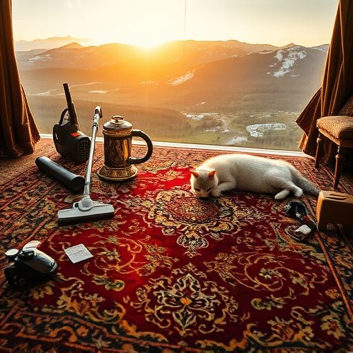 Alt text: "Blog cover image featuring 'Mold Removal near Me in Marble, Colorado.' The image showcases a quaint, rustic house set against Colorado's picturesque mountains, using a soft pastel color palette that evokes calmness. A close-up displays a textured wall with vibrant mold spores contrasting with clean areas, highlighting the need for effective mold removal. Bright, playful cleaning tools, including a vintage scrub brush and eco-friendly spray bottles, rest on a charming wooden porch adorned with thriving potted plants, symbolizing a healthy environment. The scene is framed by fluffy clouds in a serene blue sky, with gentle sunlight filtering through trees, creating a warm glow. The arts-and-crafts movement style adds detail and organic forms, with swirling grass patterns and nature-inspired motifs around the borders, reinforcing themes of home safety and environmental care."
