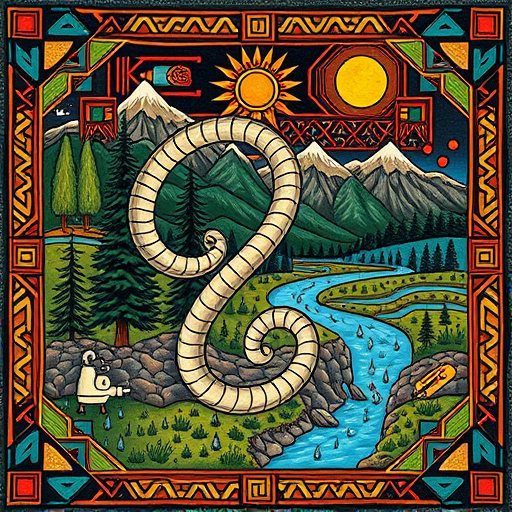 A visionary art piece illustrating "Water Damage Restoration Service in Eagle, Colorado," featuring a serene mountain backdrop with the majestic Rockies under a cloudy sky. In the foreground, a house is partially submerged in water, surrounded by vibrant autumn foliage that symbolizes change and renewal. Innovative restoration tools, including drying machines and pumps, are creatively integrated throughout the scene. Whimsical elements such as colorful fish swimming through the house's lower window and a playful beaver building a dam nearby signify nature's resilience. The overall mood is calm and hopeful, reflecting professionalism and community spirit. The soft blues, greens, and warm earthy tones of the color palette create a sense of tranquility and restoration. Subtle motifs of clouds morphing into water droplets in the background suggest the transformative process of recovery, encapsulating the beauty and charm of Eagle, Colorado, while inviting viewers into a world of recovery and renewal. No human figures are present in the composition.