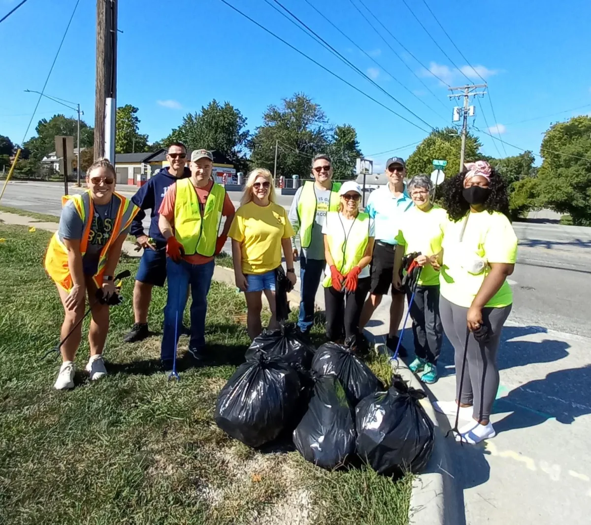 Riverbend Rotarians "getting trashed" on Milton Road.