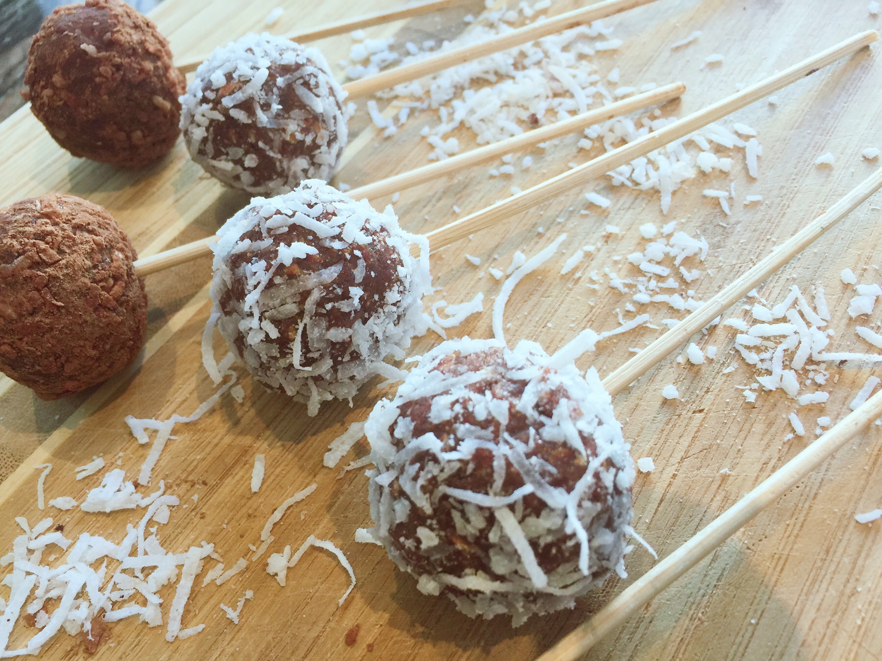 Coconut carrot cake balls