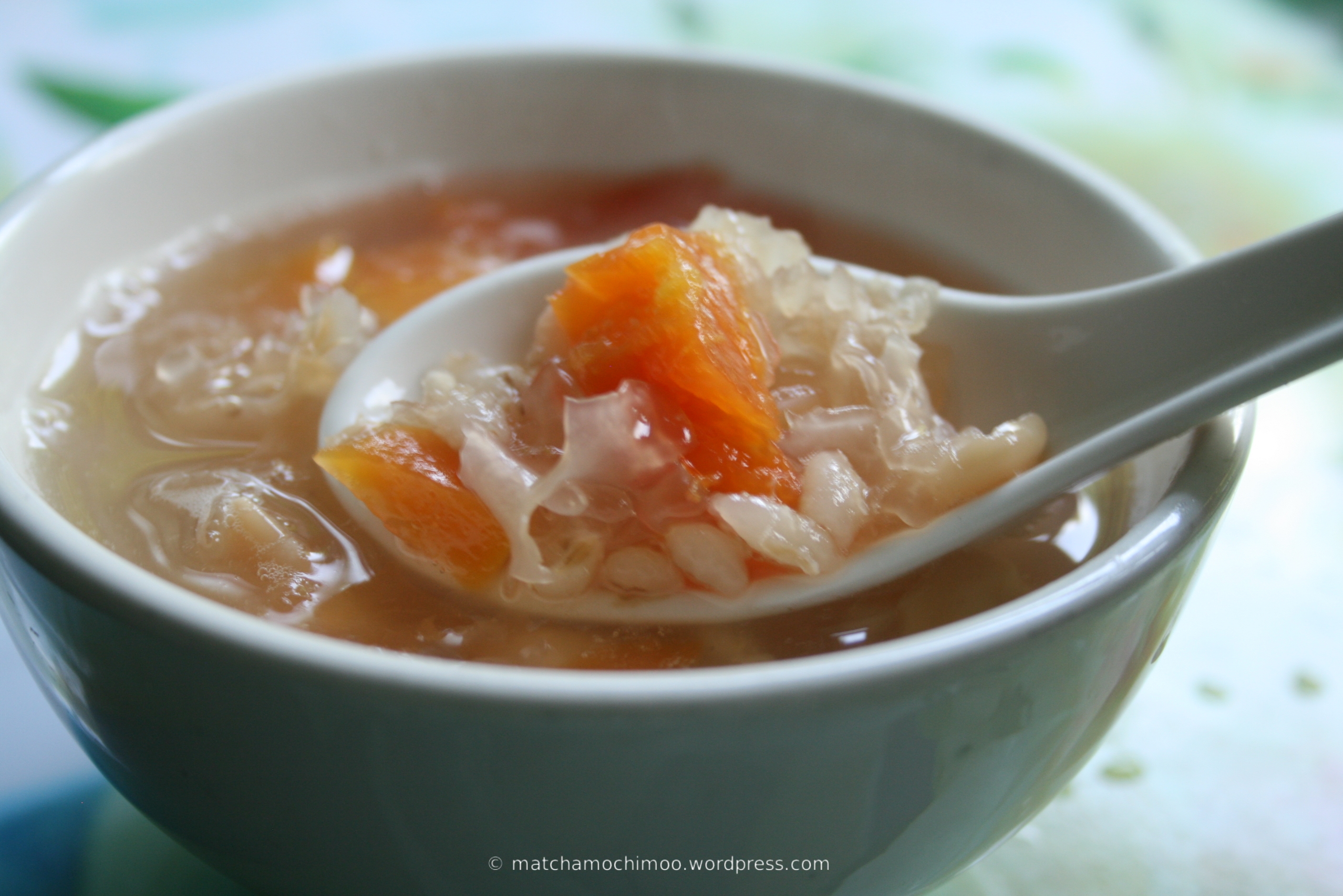 Lotus Seed, White Fungus Squash Soup